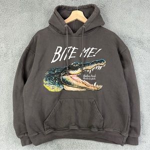 Vintage Visions Resort Wear Gator Park Florida Everglades BITE ME! Crop Hoodie